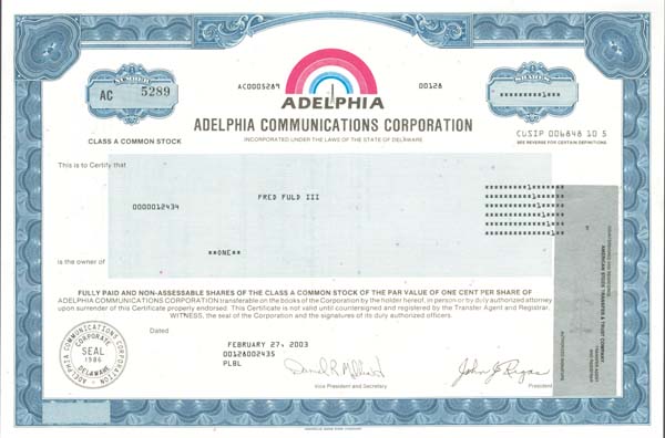 Adelphia Communications Corp